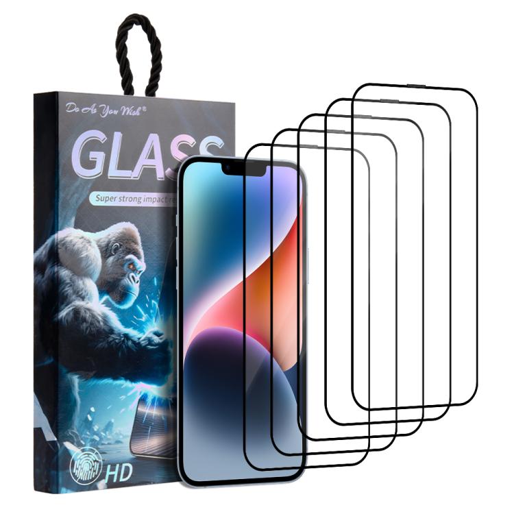 5 unidades / Paquete de láminas de vidrio templado HD serigrafiadas con el lema "Haz lo que quieras", For iPhone 17e / 16e, For iPhone 17 Pro Max, For iPhone 17 Pro, For iPhone 17, For iPhone Air, For iPhone 16 Pro Max, For iPhone 16 Pro               ...