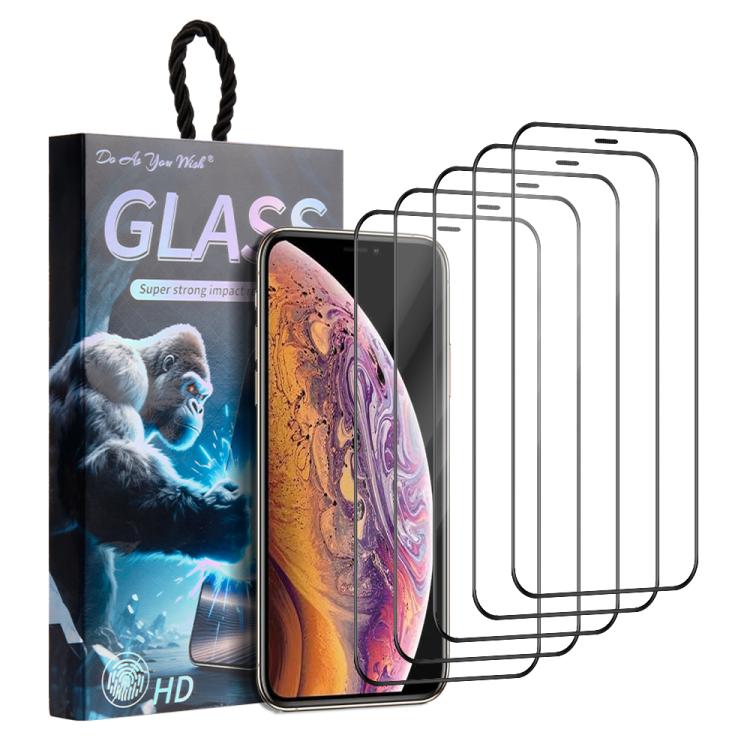 5 unidades / Paquete de láminas de vidrio templado HD serigrafiadas con el lema "Haz lo que quieras", For iPhone 17e / 16e, For iPhone 17 Pro Max, For iPhone 17 Pro, For iPhone 17, For iPhone Air, For iPhone 16 Pro Max, For iPhone 16 Pro               ...