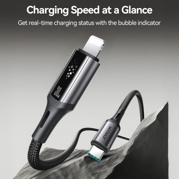 Cable de datos de carga rápida JOYROOM S-A60 StarTalk Series de 30 W, USB-C a 8 pines, longitud: 1,2 m, Type-C to 8 Pin