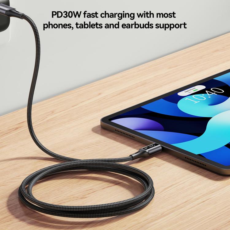 Cable de datos de carga rápida JOYROOM S-A60 StarTalk Series de 30 W, USB-C a 8 pines, longitud: 1,2 m, Type-C to 8 Pin