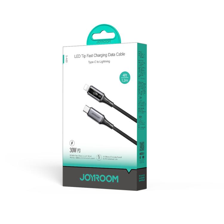 Cable de datos de carga rápida JOYROOM S-A60 StarTalk Series de 30 W, USB-C a 8 pines, longitud: 1,2 m, Type-C to 8 Pin