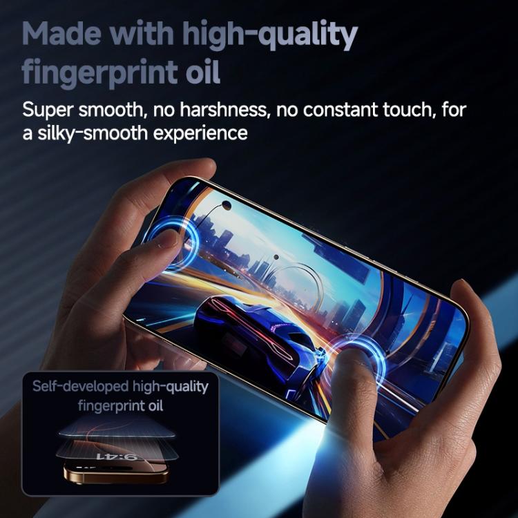 2 unidades/paquete de láminas de vidrio templado HD REMAX termocurables 3D con adhesivo completo, For iPhone 16 Pro Max, For iPhone 16 Pro