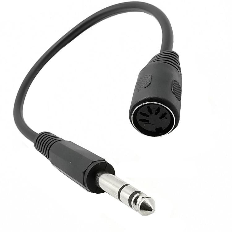 Cable adaptador de audio de 6,35 mm a MIDI de 5 pines, longitud: 0,3 m