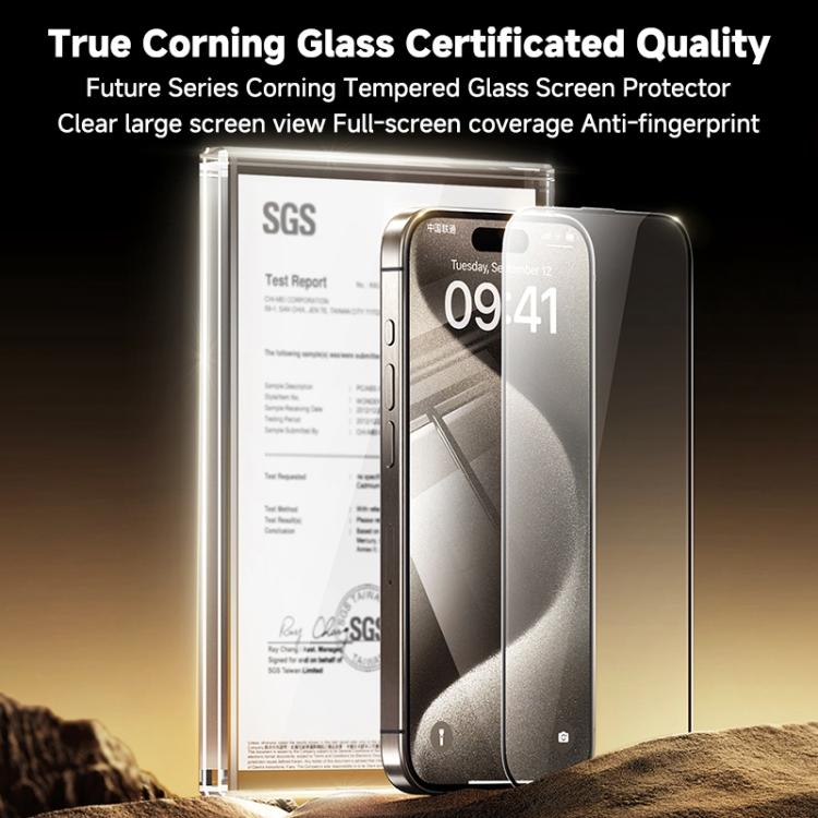 Película para vidrio templado Corning REMAX Future Series WL-05, For iPhone 16 Pro Max, For iPhone 16 Pro, For iPhone 16 Plus, For iPhone 16