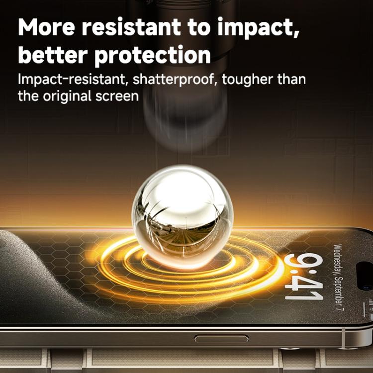 Película para vidrio templado Corning REMAX Future Series WL-05, For iPhone 16 Pro Max, For iPhone 16 Pro, For iPhone 16 Plus, For iPhone 16