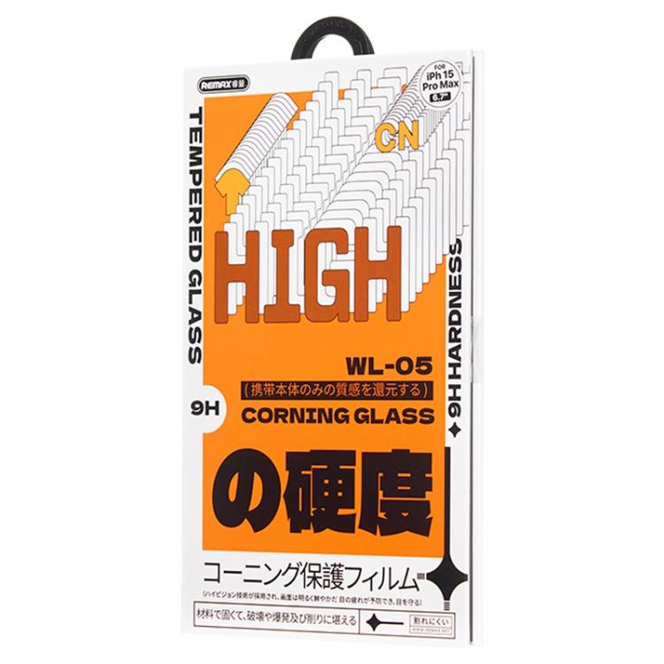 Película para vidrio templado Corning REMAX Future Series WL-05, For iPhone 16 Pro Max, For iPhone 16 Pro, For iPhone 16 Plus, For iPhone 16