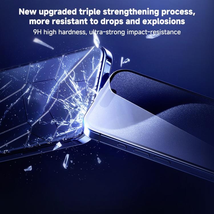 Película de vidrio templado HD con borde arqueado grande REMAX Future Series WL-07, For iPhone 16 Pro Max, For iPhone 16 Pro, For iPhone 16 Plus, For iPhone 16