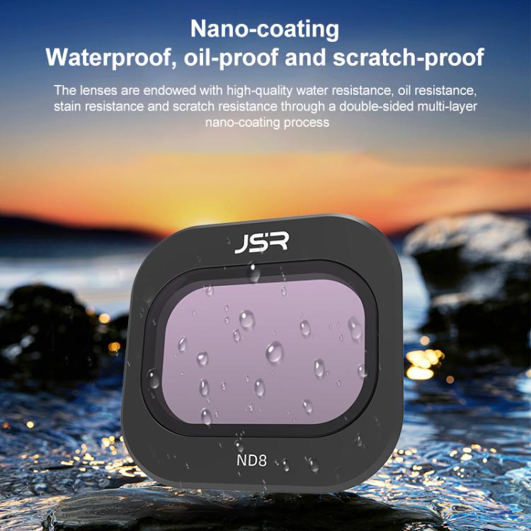 Filtro para lente de cámara de dron DJI Mini 5 Pro JSR KB Series, MCUV, CPL, ND8, ND16, ND32, ND64, ND128, ND256, STAR, NIGHT, Black Mist 1/4, 3 in 1 UV ND8/16, 3 in 1 ND8/32/128, 4 in 1 CPL ND8-32, 4 in 1 ND8-64, 6 in 1 ND8-64 UV CPL, 8 in 1 Mixed Fil...