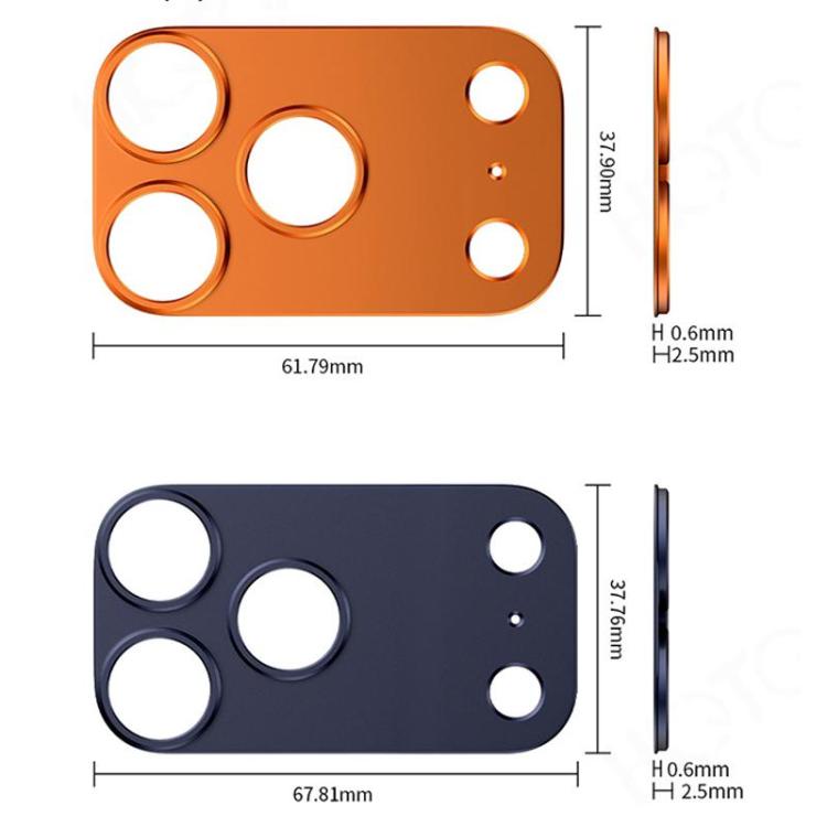 Protector de lente de cámara hueco de aleación de titanio XDcase, For iPhone 17 Pro Max, For iPhone 17 Pro