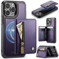 Funda para teléfono JEehOOD J12, exquisita, con cierre de cremallera y protección RFID MagSafe., For iPhone 15 Pro Max, For iPhone 15 Pro, For iPhone 14 Pro, For iPhone 14 Pro Max, For iPhone 13 Pro Max, For iPhone 13 Pro, For iPhone 12 / 12 Pro       ...