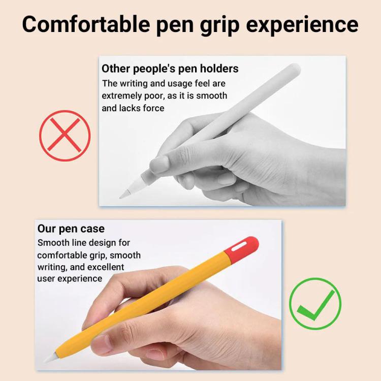 Funda protectora de silicona con contraste para lápiz óptico de XDcase, For Apple Pencil Pro / 2, For Apple Pencil Pro / 2 / 1, For Apple Pencil USB-C / 3