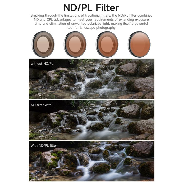Para filtro de lente de cámara DJI Osmo Nano Sunnylife, Black Mist 1/4, CPL, MCUV, ND8, ND16, ND32, ND64, ND8PL, ND16PL, ND32PL, ND64PL, 3 in 1 Light Shadow, 3 in 1 Mixed Filter, 4 in 1 Mixed Filter, 4 in 1 ND, 4 in 1 NDPL, 6 in 1 Mixed Filter