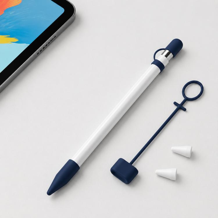 Juego de fundas protectoras de silicona antipérdida 4 en 1 de XDcase, For Apple Pencil 1