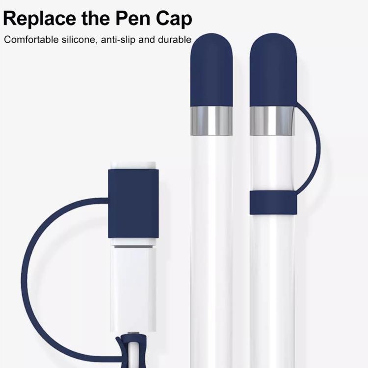 Juego de fundas protectoras de silicona antipérdida 4 en 1 de XDcase, For Apple Pencil 1