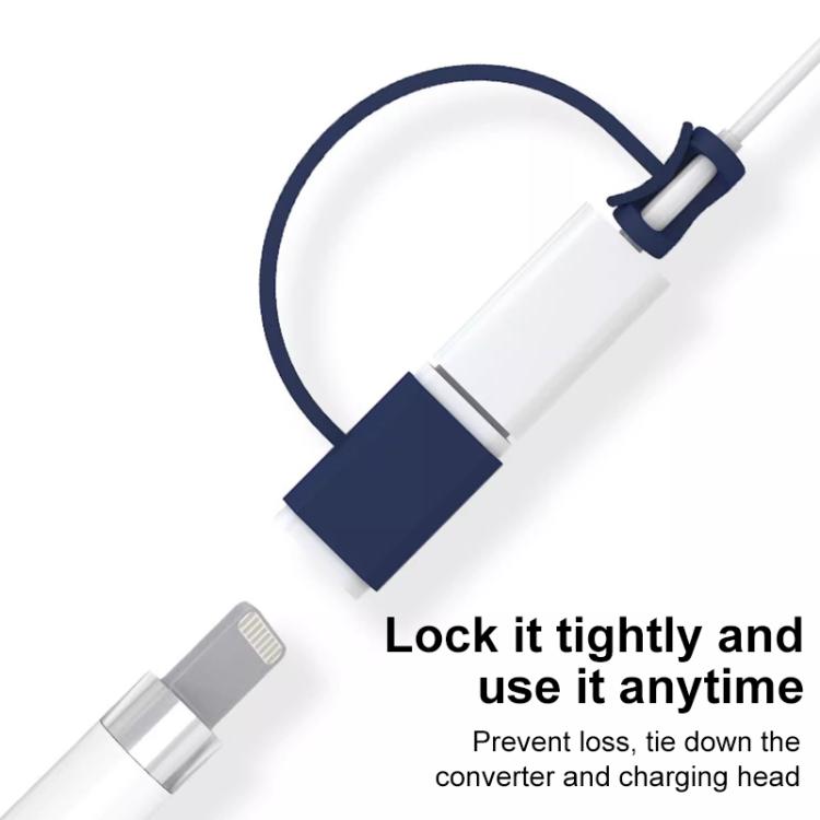 Juego de fundas protectoras de silicona antipérdida 4 en 1 de XDcase, For Apple Pencil 1