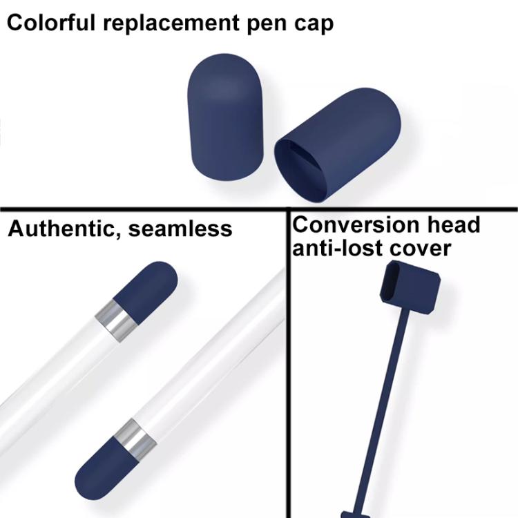 Juego de fundas protectoras de silicona antipérdida 4 en 1 de XDcase, For Apple Pencil 1