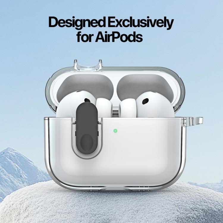 Estuche transparente dividido para auriculares DUX DUCIS serie PECL con gancho, For AirPods Pro 3