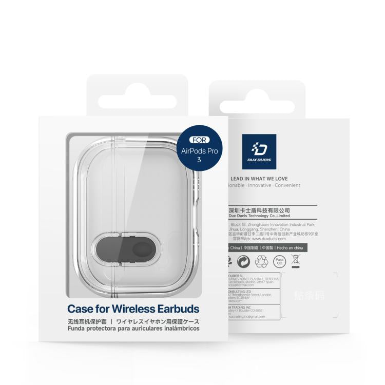 Estuche transparente dividido para auriculares DUX DUCIS serie PECL con gancho, For AirPods Pro 3