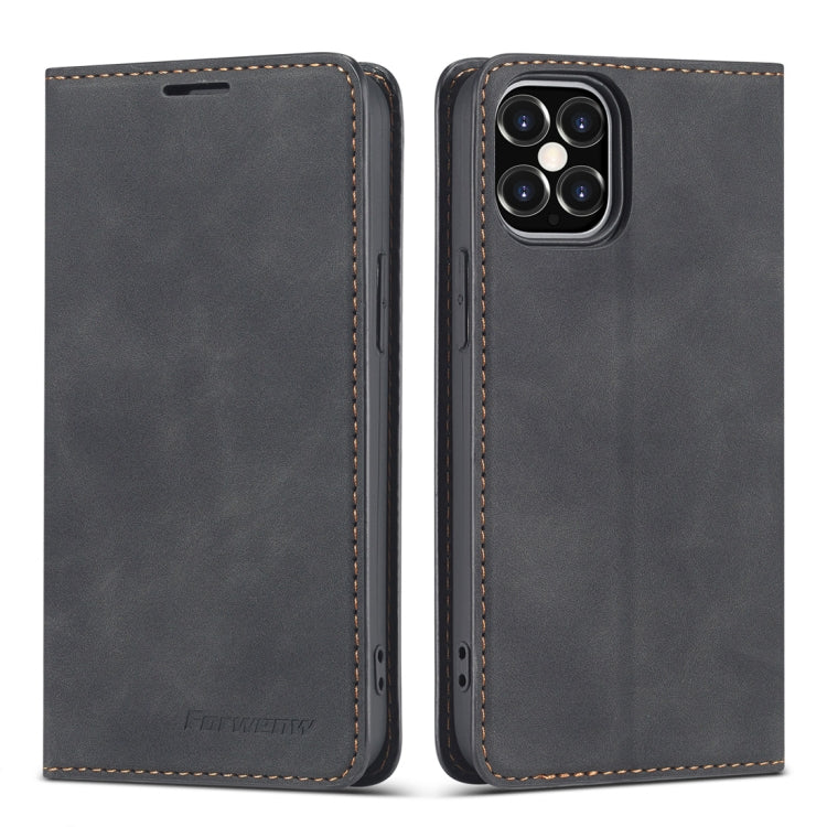 Forwenw Dream Series Estuche de cuero con tapa horizontal y borde de aceite magnético con soporte y ranura para tarjeta y marco de fotos y billetera, For iPhone 12 mini, For iPhone 12 / 12 Pro, For iPhone 12 Pro Max, For Samsung Galaxy S20 FE
