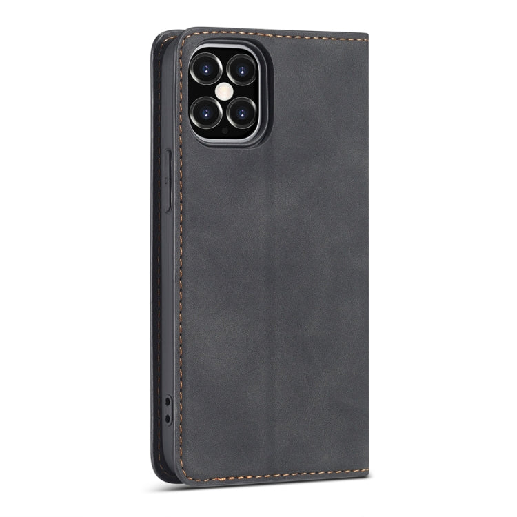 Forwenw Dream Series Estuche de cuero con tapa horizontal y borde de aceite magnético con soporte y ranura para tarjeta y marco de fotos y billetera, For iPhone 12 mini, For iPhone 12 / 12 Pro, For iPhone 12 Pro Max, For Samsung Galaxy S20 FE