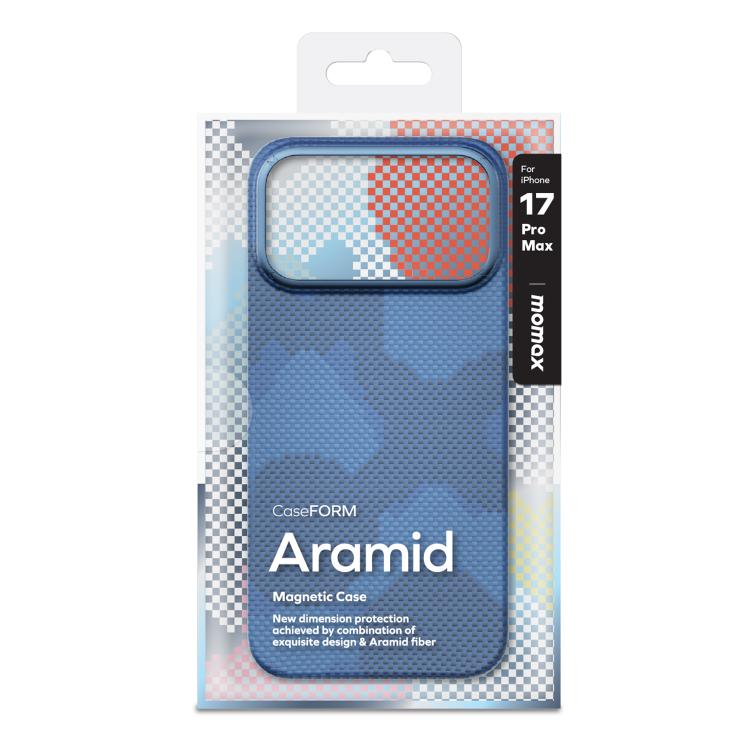 Funda para teléfono MOMAX ultradelgada de fibra de aramida MagSafe, For iPhone 17 Pro Max, For iPhone 17 Pro