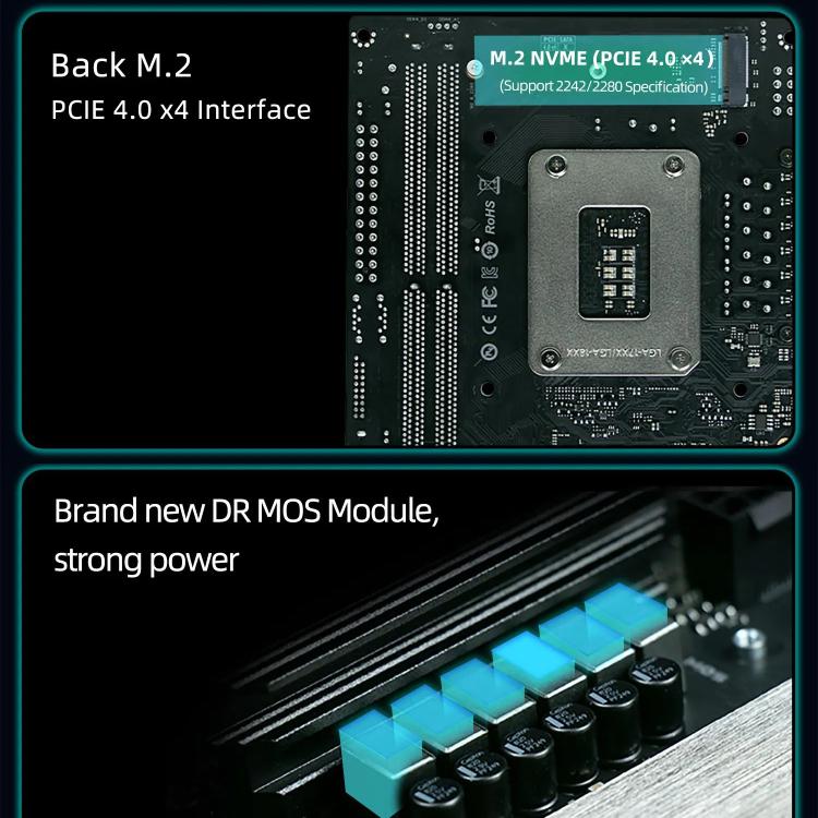Placa base para ordenador de sobremesa ERYING ITX con procesador i5-12500H, i5-12500H