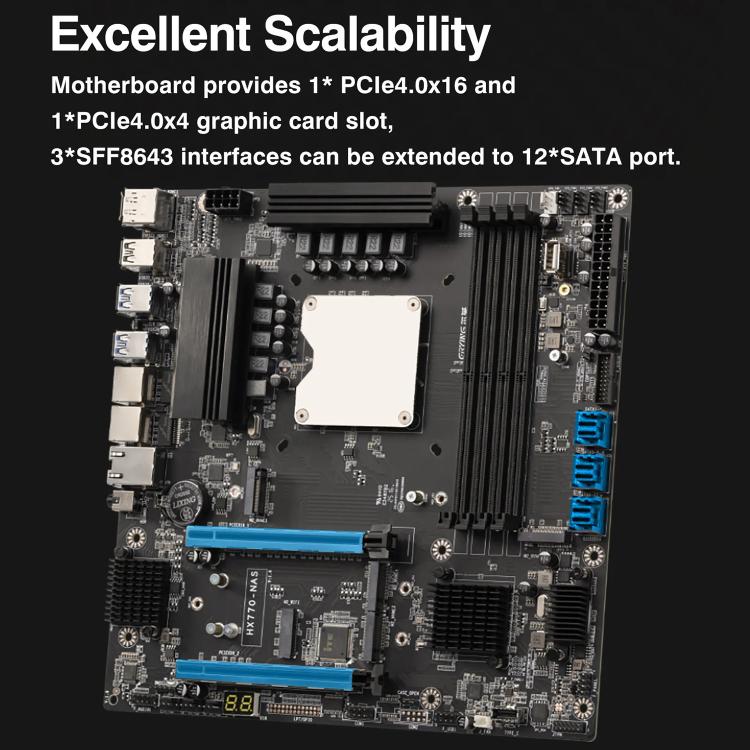 Placa base NAS ERYING HX770 con chipset i5-14500HX integrado., i5-14500HX