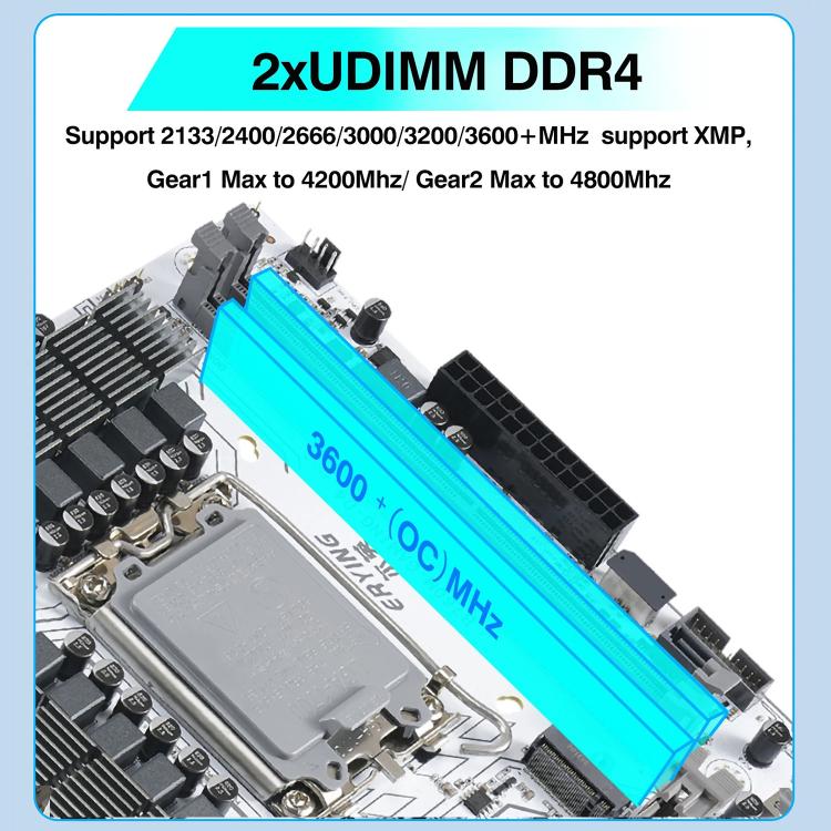 Placa base para ordenador de sobremesa ERYING M-ATX B760M Gaming con memoria RAM DDR4 (para juegos, montaje propio), B760M