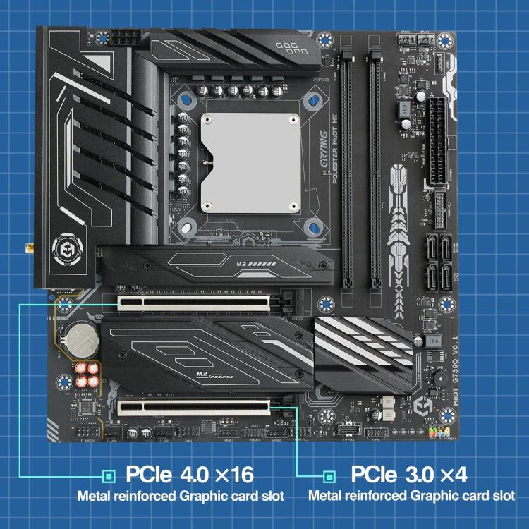 Placa base para ordenador de sobremesa ERYING ATX i9-14900HX con CPU integrada, i9-14900HX