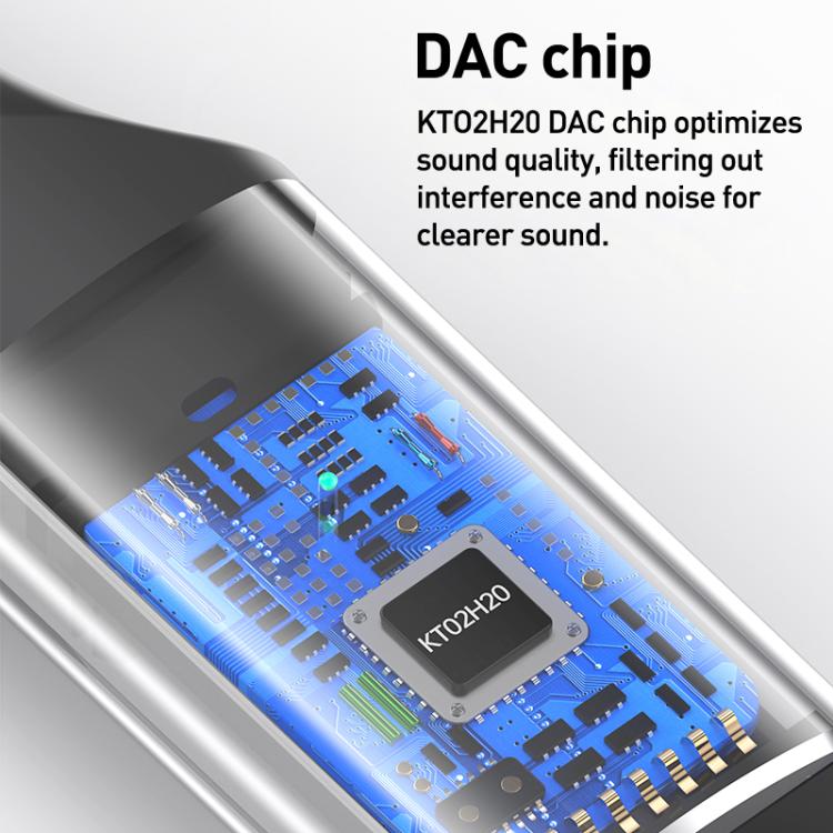 Tarjeta de sonido externa multifunción 3 en 1 con conectores de 8 pines, USB tipo C y USB a 3,5 mm.