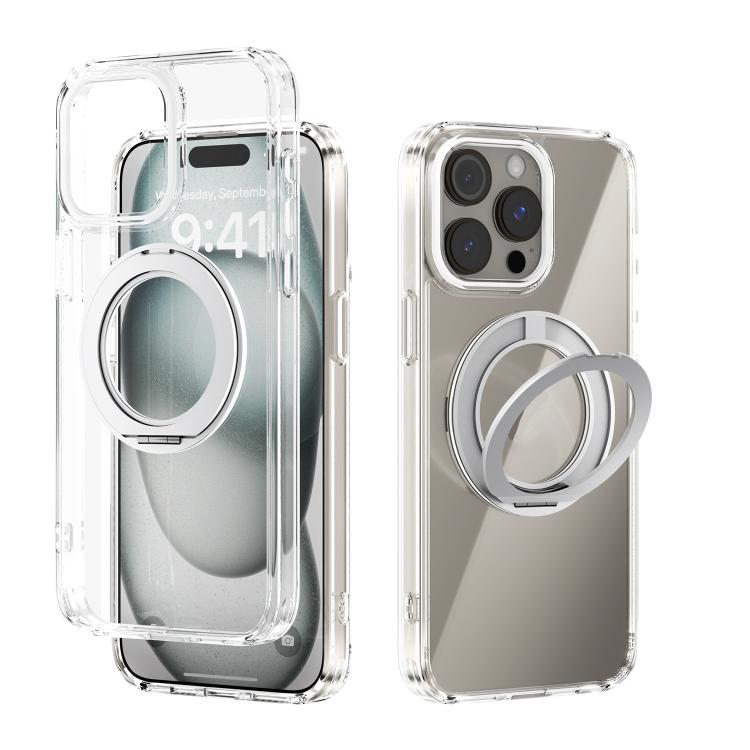 Funda transparente para teléfono ABEEL MagSafe Q-LUCK con soporte pivotante, For iPhone 13 Pro Max, For iPhone 13 Pro, For iPhone 13