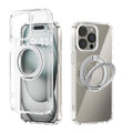 Funda transparente para teléfono ABEEL MagSafe Q-LUCK con soporte pivotante, For iPhone 13 Pro Max, For iPhone 13 Pro, For iPhone 13