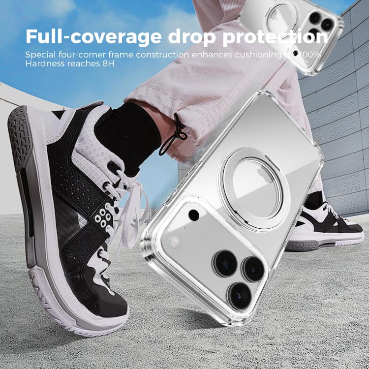 Funda transparente para teléfono ABEEL MagSafe Q-LUCK con soporte pivotante, For iPhone 13 Pro Max, For iPhone 13 Pro, For iPhone 13