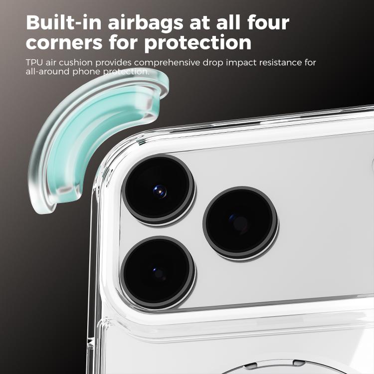 Funda transparente para teléfono ABEEL MagSafe Q-LUCK con soporte pivotante, For iPhone 13 Pro Max, For iPhone 13 Pro, For iPhone 13