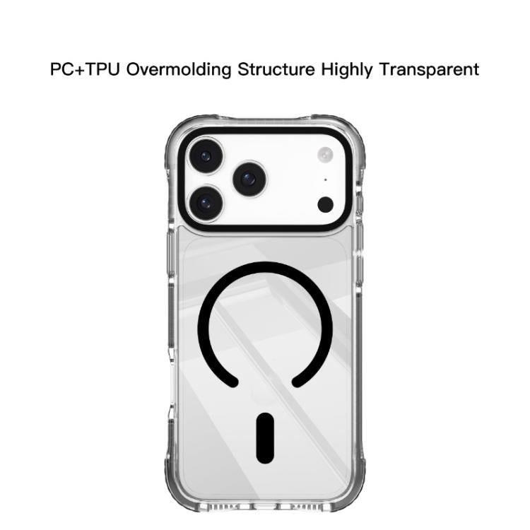 Funda magnética para teléfono Mutural Transparent Color Series PC+TPU MagSafe, For iPhone 17 Pro Max, For iPhone 17 Pro