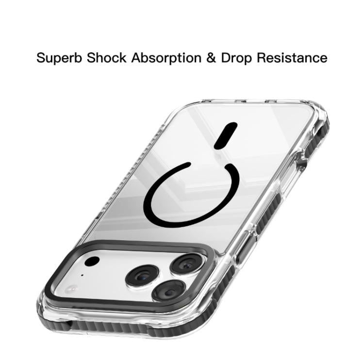 Funda magnética para teléfono Mutural Transparent Color Series PC+TPU MagSafe, For iPhone 17 Pro Max, For iPhone 17 Pro