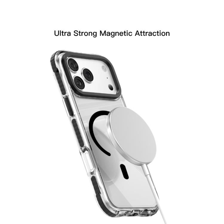 Funda magnética para teléfono Mutural Transparent Color Series PC+TPU MagSafe, For iPhone 17 Pro Max, For iPhone 17 Pro