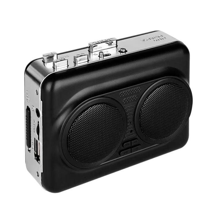 Reproductor de casetes portátil con doble altavoz y convertidor de casete a MP3 (modelo 302)