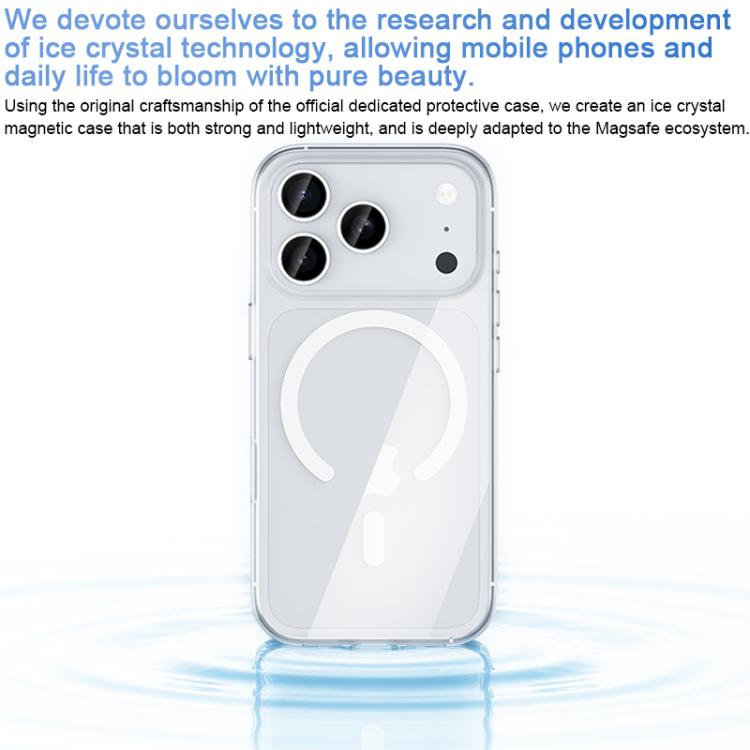Funda magnética para teléfono Benks Ice Crystal Clear MagSafe, For iPhone 17 Pro Max, For iPhone 17 Pro