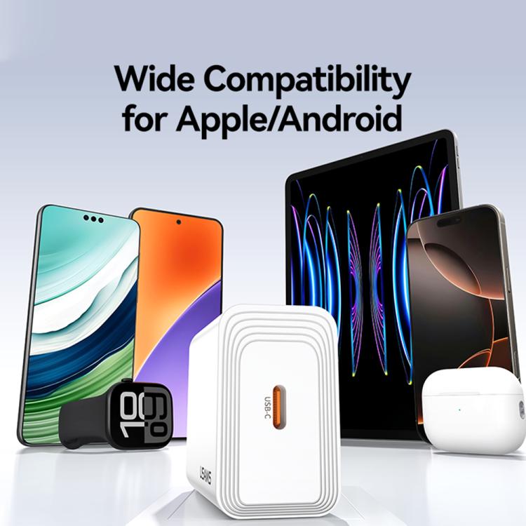 Cargador rápido de un solo puerto USB-C/Tipo-C USAMS CC325 T69 PD de 20 W, CC325