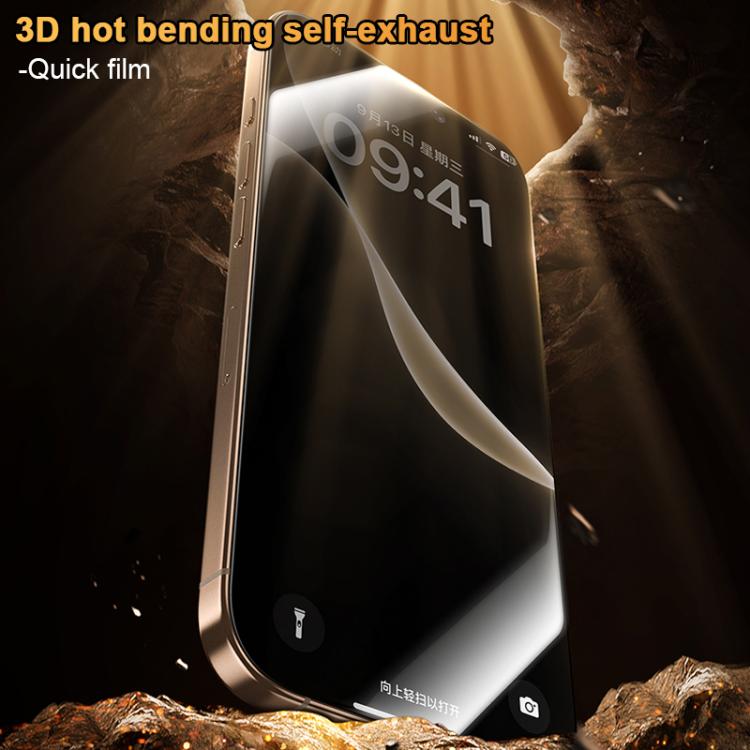 Película de privacidad templada Benks King Kong Corning Hot-bend con adhesivo completo, versión de instalación rápida., For iPhone 17 Pro Max, For iPhone 17 Pro