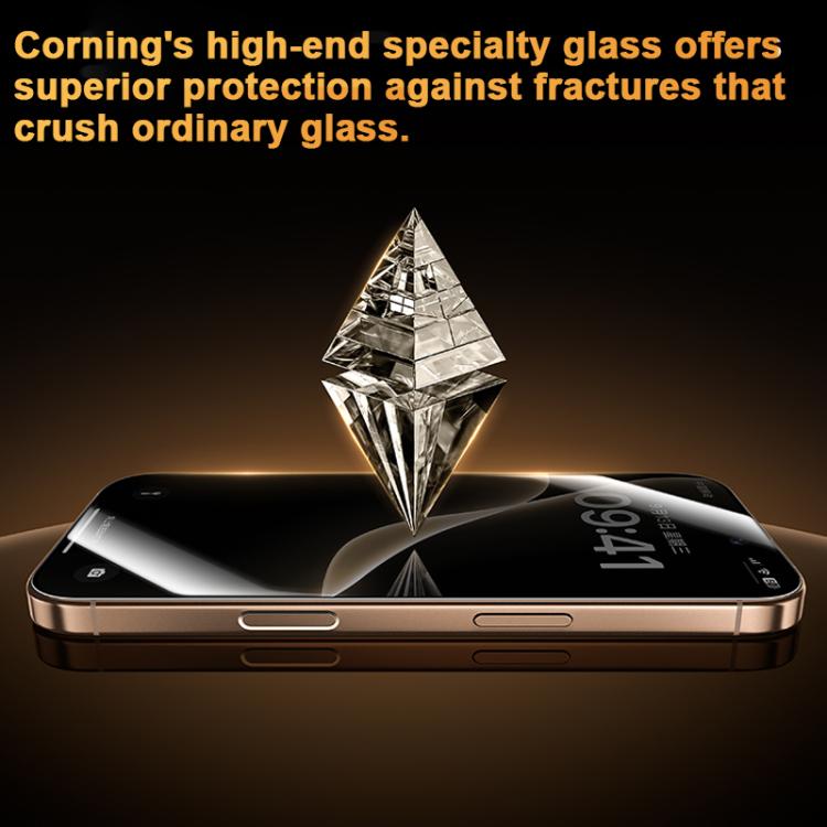 Película de privacidad templada Benks King Kong Corning Hot-bend con adhesivo completo, versión de instalación rápida., For iPhone 17 Pro Max, For iPhone 17 Pro