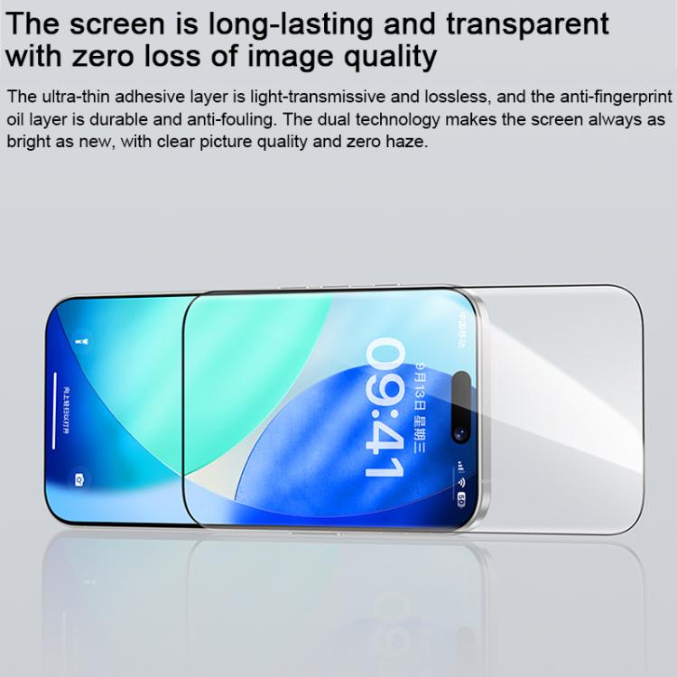 Protector de pantalla templado HD Benks Zero Curve Edge, For iPhone 17 Pro Max, For iPhone 17, For iPhone Air