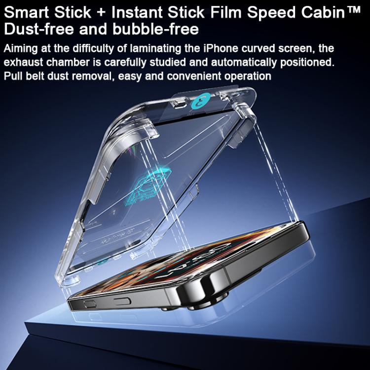 Protector de pantalla templado esmerilado Benks Zero Curve Edge Gaming, For iPhone 17 Pro Max, For iPhone 17