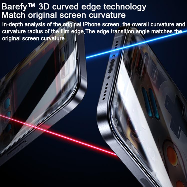 Protector de pantalla templado esmerilado Benks Zero Curve Edge Gaming, For iPhone 17 Pro Max, For iPhone 17