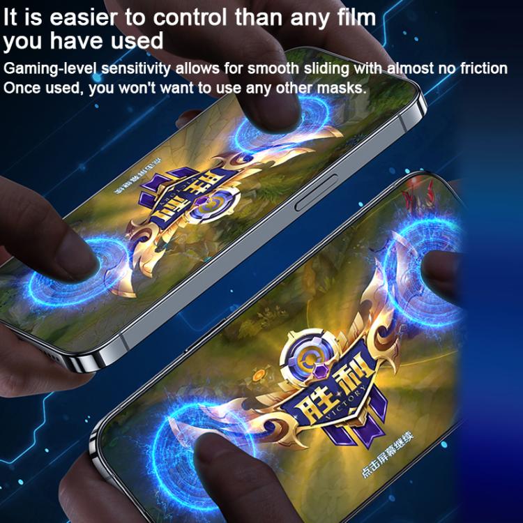 Protector de pantalla templado esmerilado Benks Zero Curve Edge Gaming, For iPhone 17 Pro Max, For iPhone 17