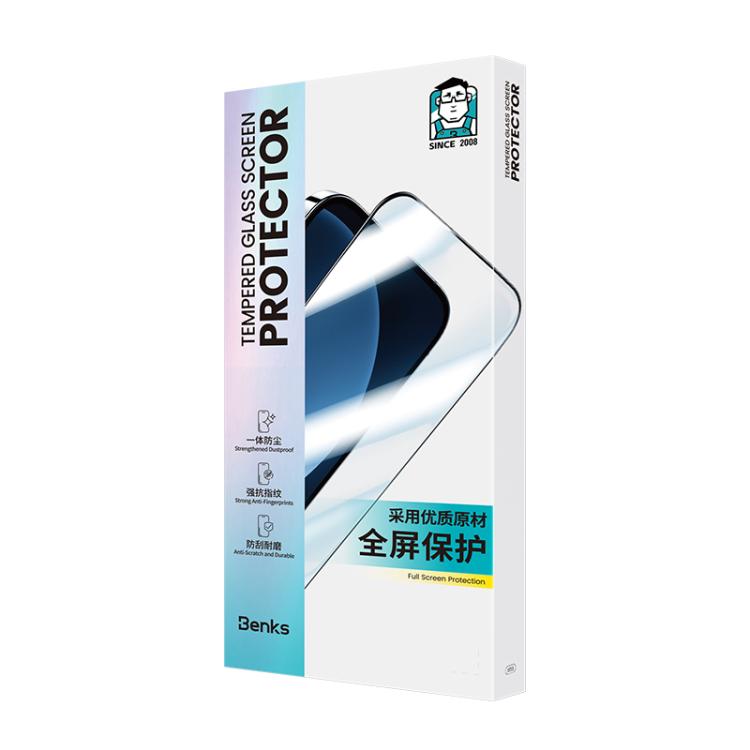 Protector de pantalla templado esmerilado Benks Zero Curve Edge Gaming, For iPhone 17 Pro Max, For iPhone 17