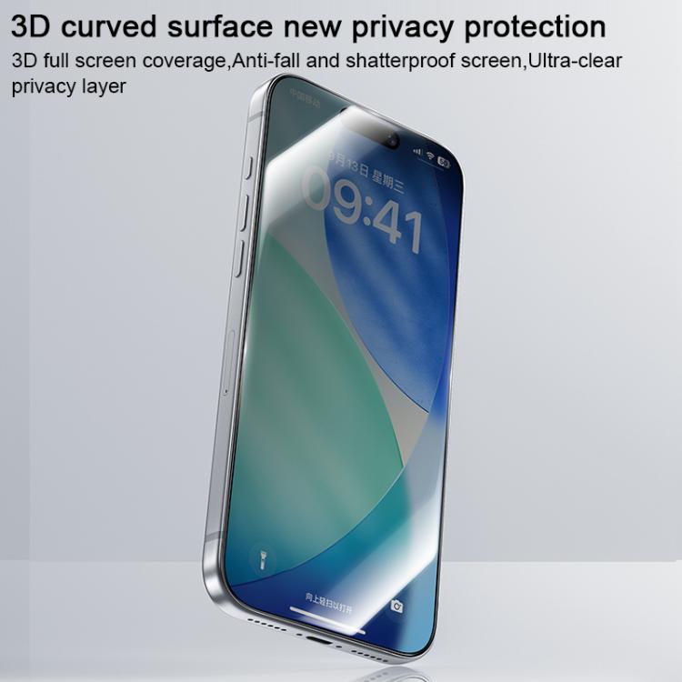 Protector de pantalla de vidrio templado Benks Zero Curve Edge Privacy, For iPhone 17 Pro Max, For iPhone 17, For iPhone Air