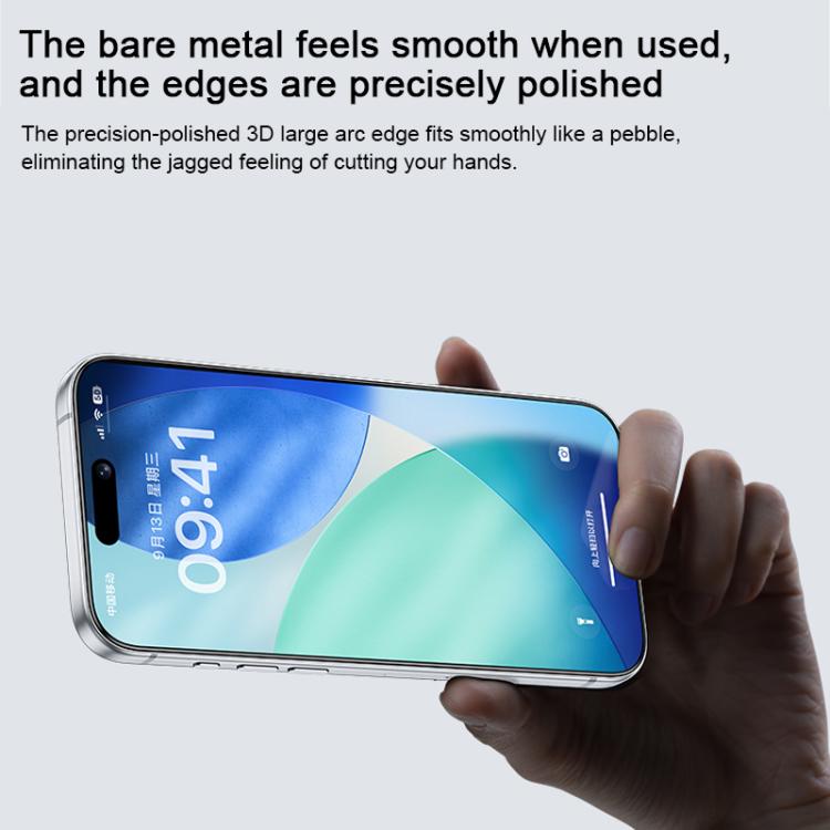 Protector de pantalla de vidrio templado Benks Zero Curve Edge Privacy, For iPhone 17 Pro Max, For iPhone 17, For iPhone Air