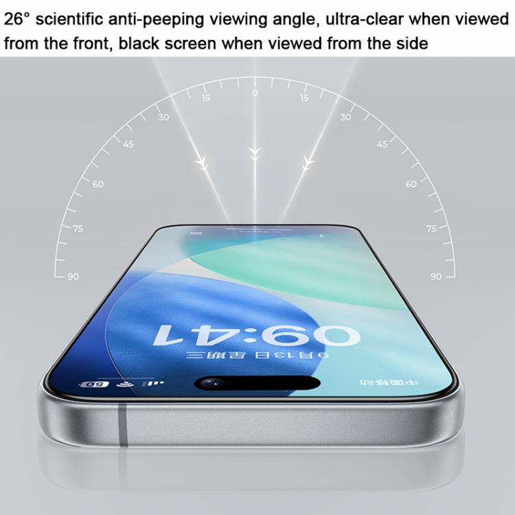 Protector de pantalla de vidrio templado Benks Zero Curve Edge Privacy, For iPhone 17 Pro Max, For iPhone 17, For iPhone Air